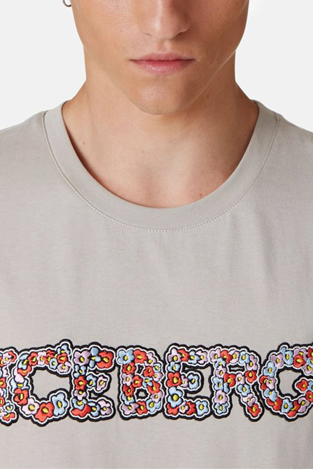 ICEBERG T-shirt con logo floreale ICEBERG