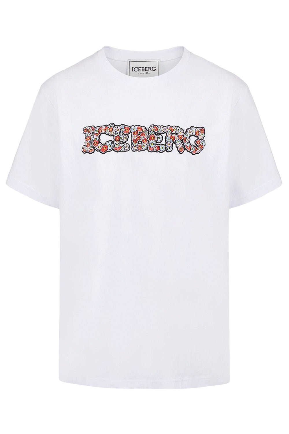 ICEBERG T-shirt con logo floreale ICEBERG
