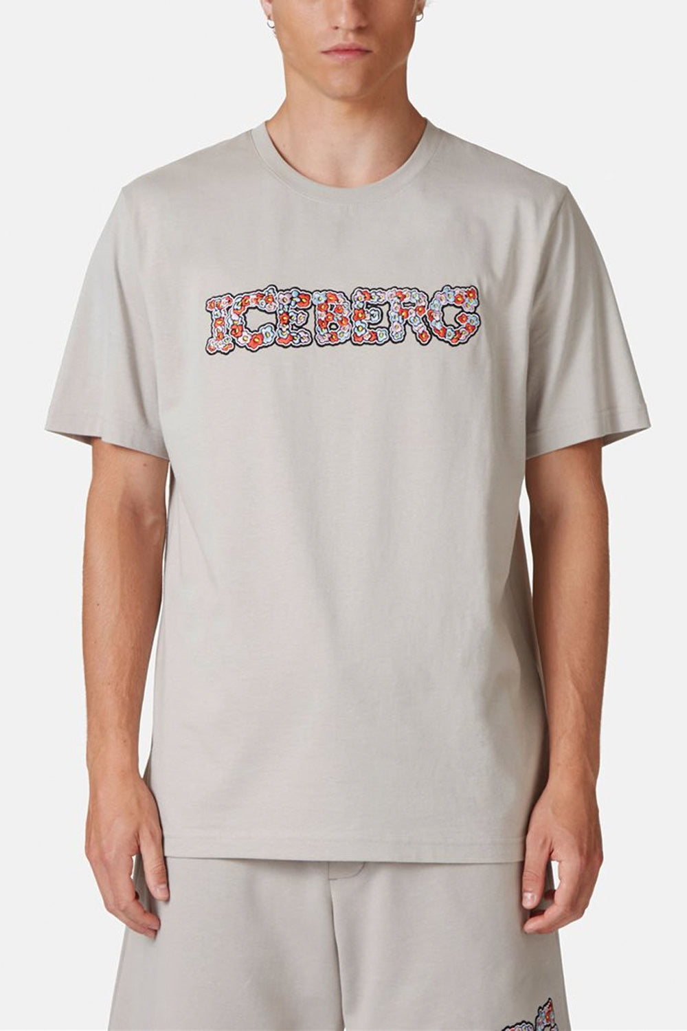 ICEBERG T-shirt con logo floreale ICEBERG
