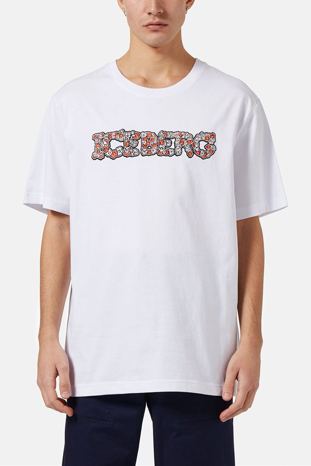 ICEBERG T-shirt con logo floreale ICEBERG