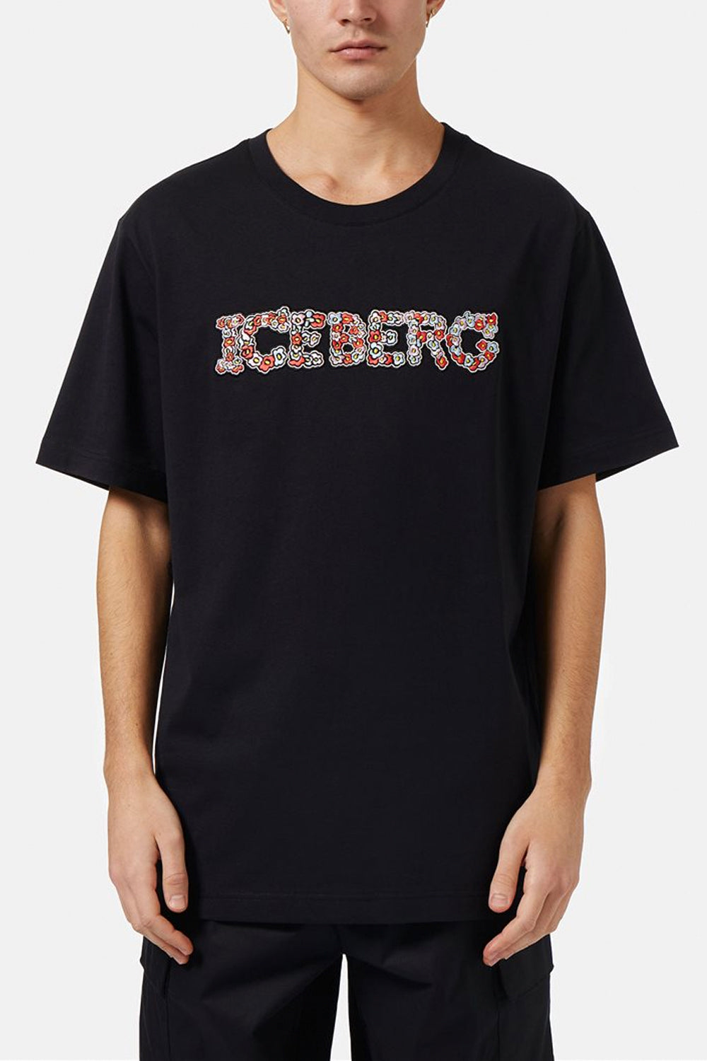 ICEBERG T-shirt con logo floreale ICEBERG