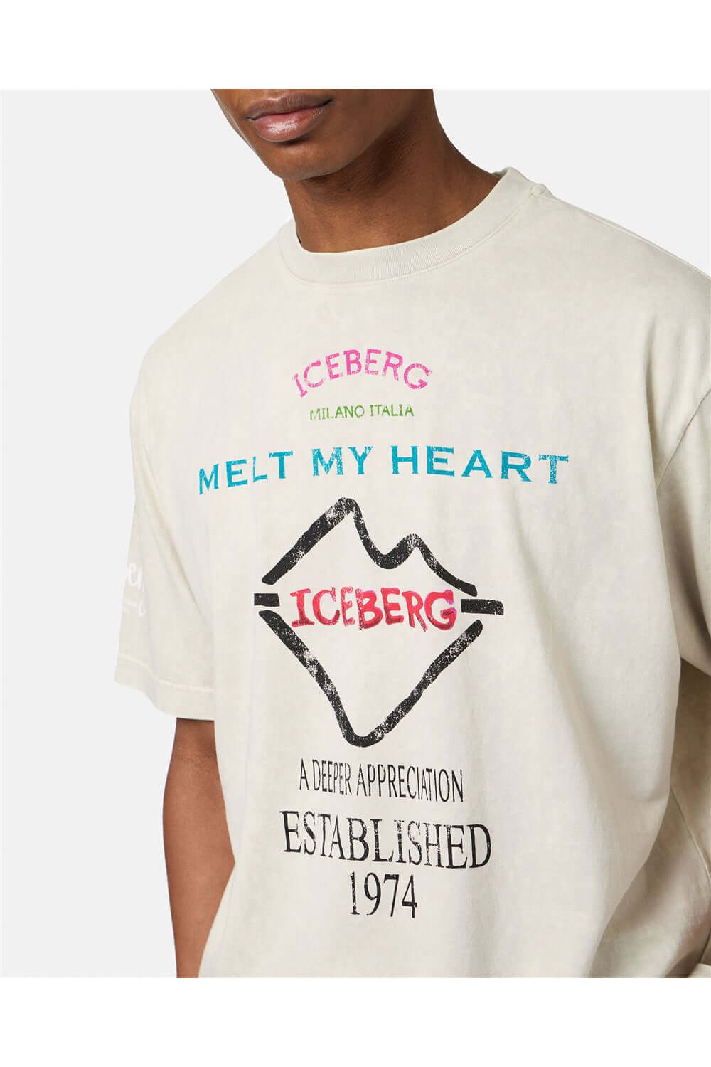ICEBERG T-shirt relaxed fit in jersey di cotone Uncategorized ICEBERG