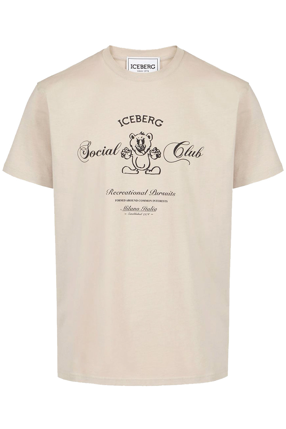 ICEBERG Tshirt in jersey regular fit con stampa ICEBERG Social Club