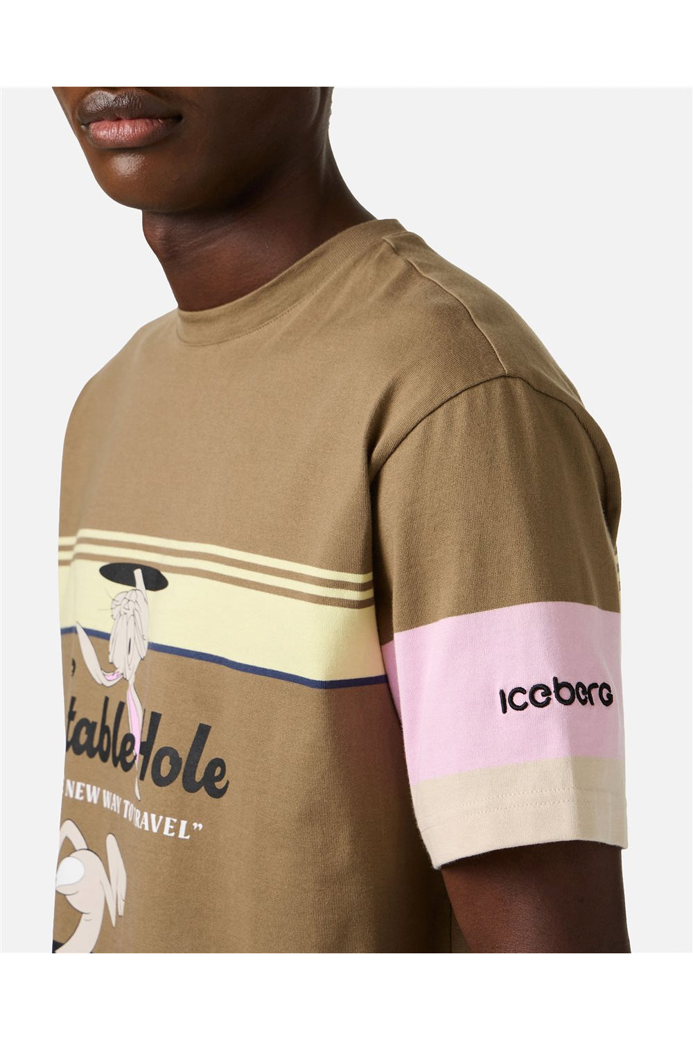ICEBERG Tshirt in jersey relaxed fit con stampa Portable Hole