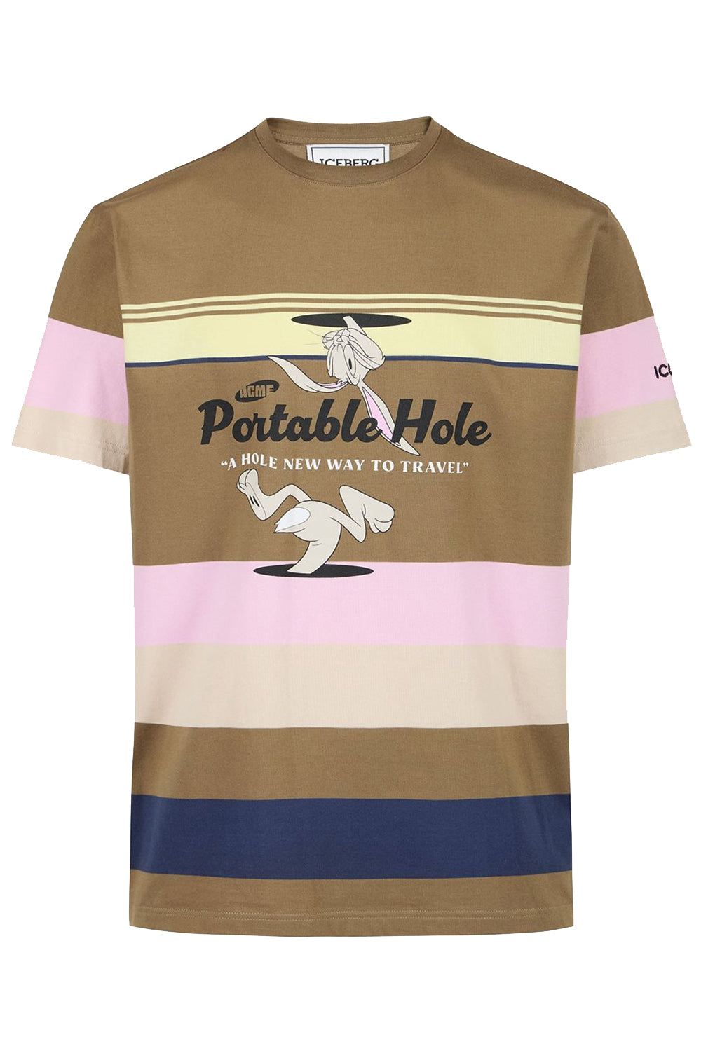 ICEBERG Tshirt in jersey relaxed fit con stampa Portable Hole