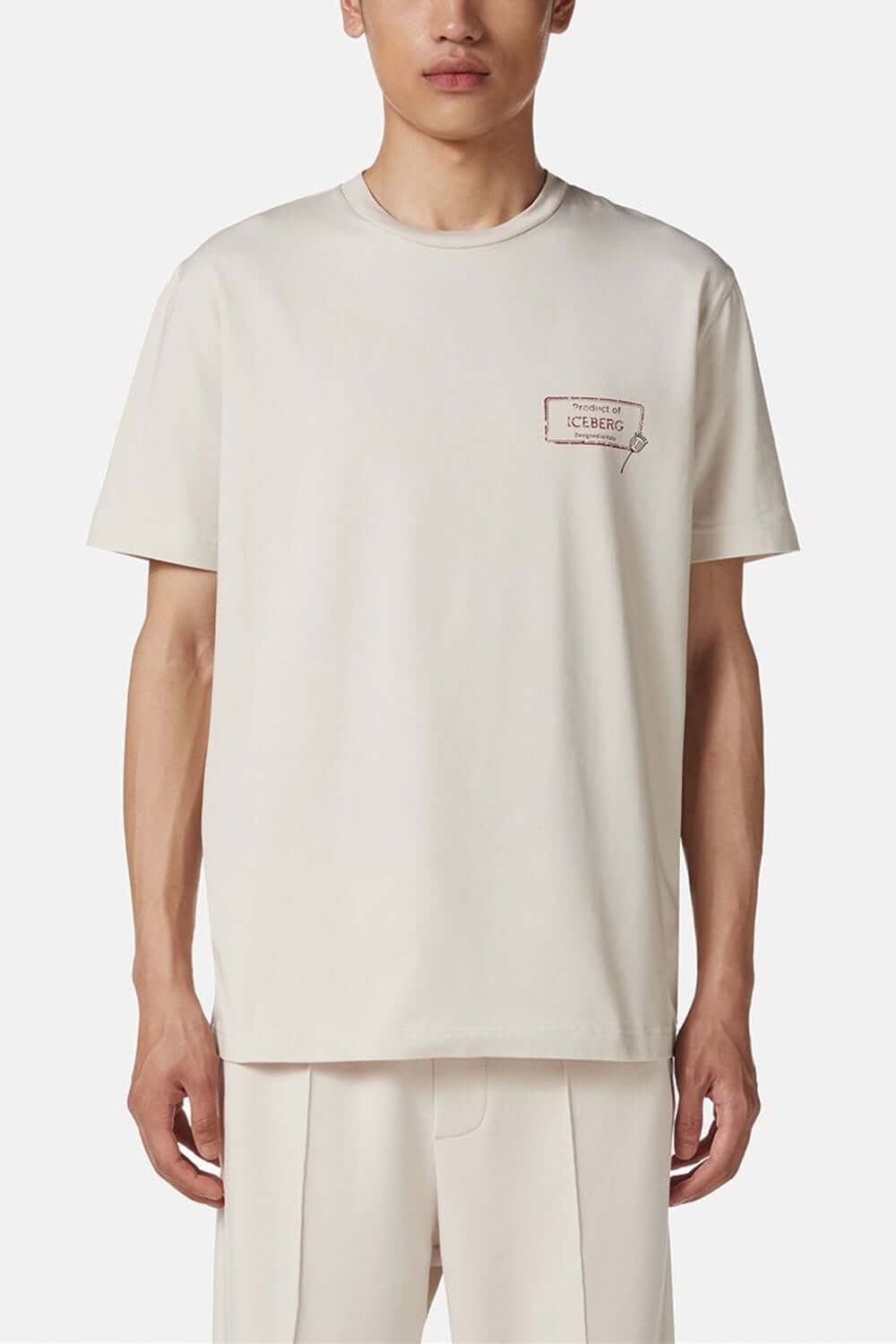 ICEBERG T-shirt slim fit in cotone stretch con stampa Poppy Uncategorized ICEBERG
