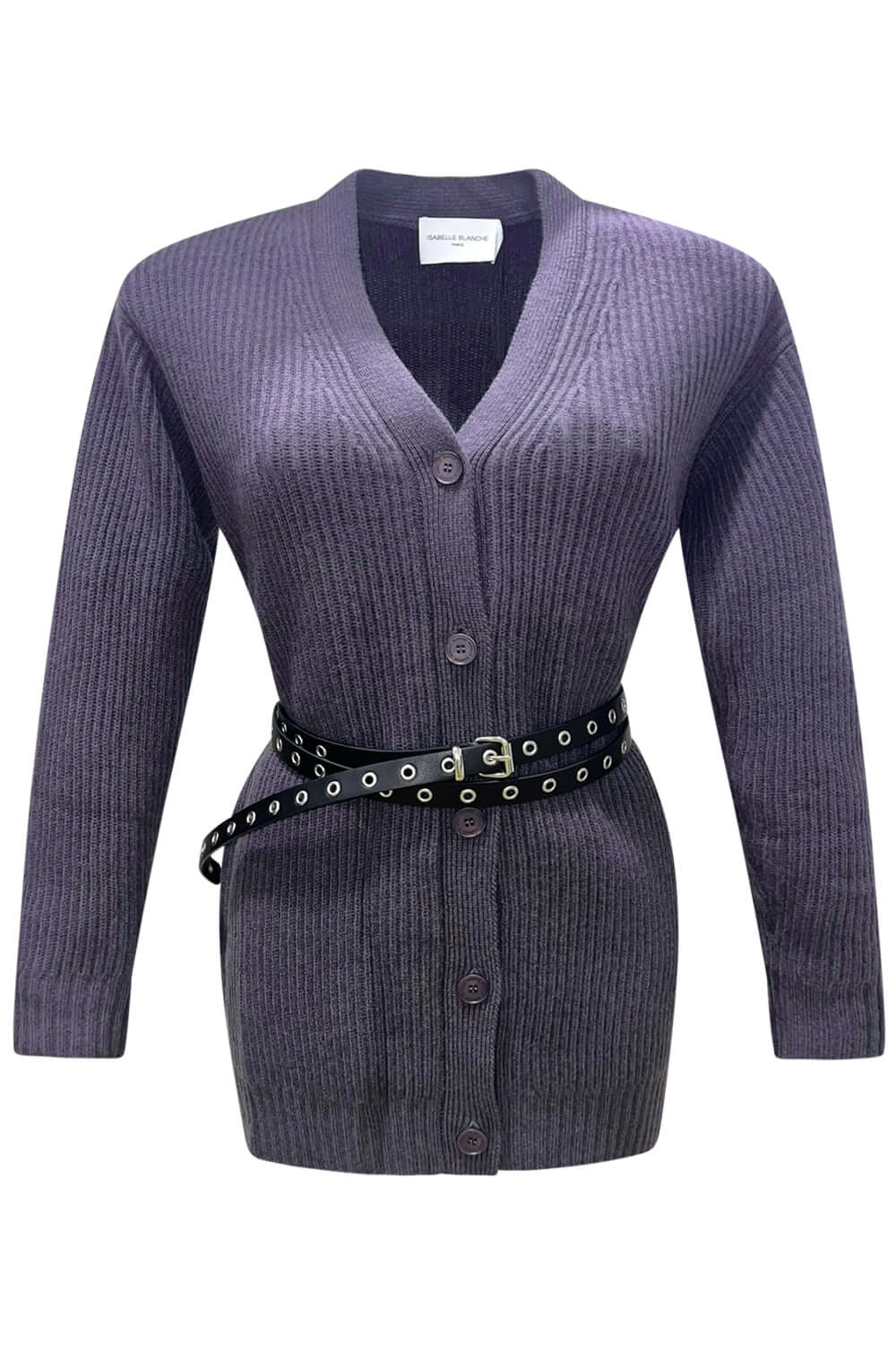 ISABELLE BLANCHE Cardigan in lana con cintura Uncategorized ISABELLE BLANCHE