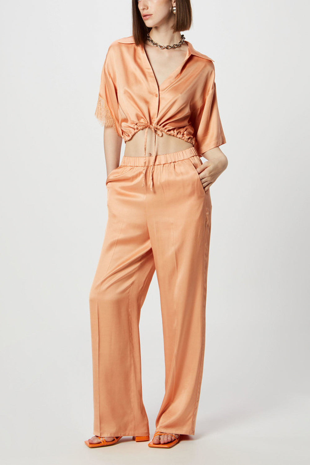 ISABELLE BLANCHE Pantalone con elastico in vita Uncategorized ISABELLE BLANCHE