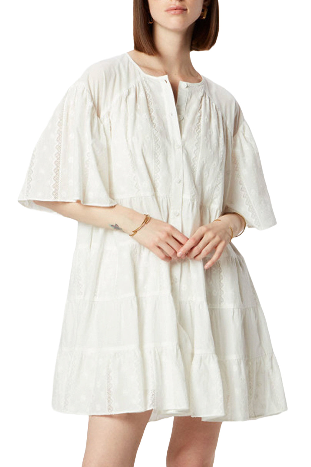 ISABELLE BLANCHE Abito in mussola e sangallo Uncategorized ISABELLE BLANCHE