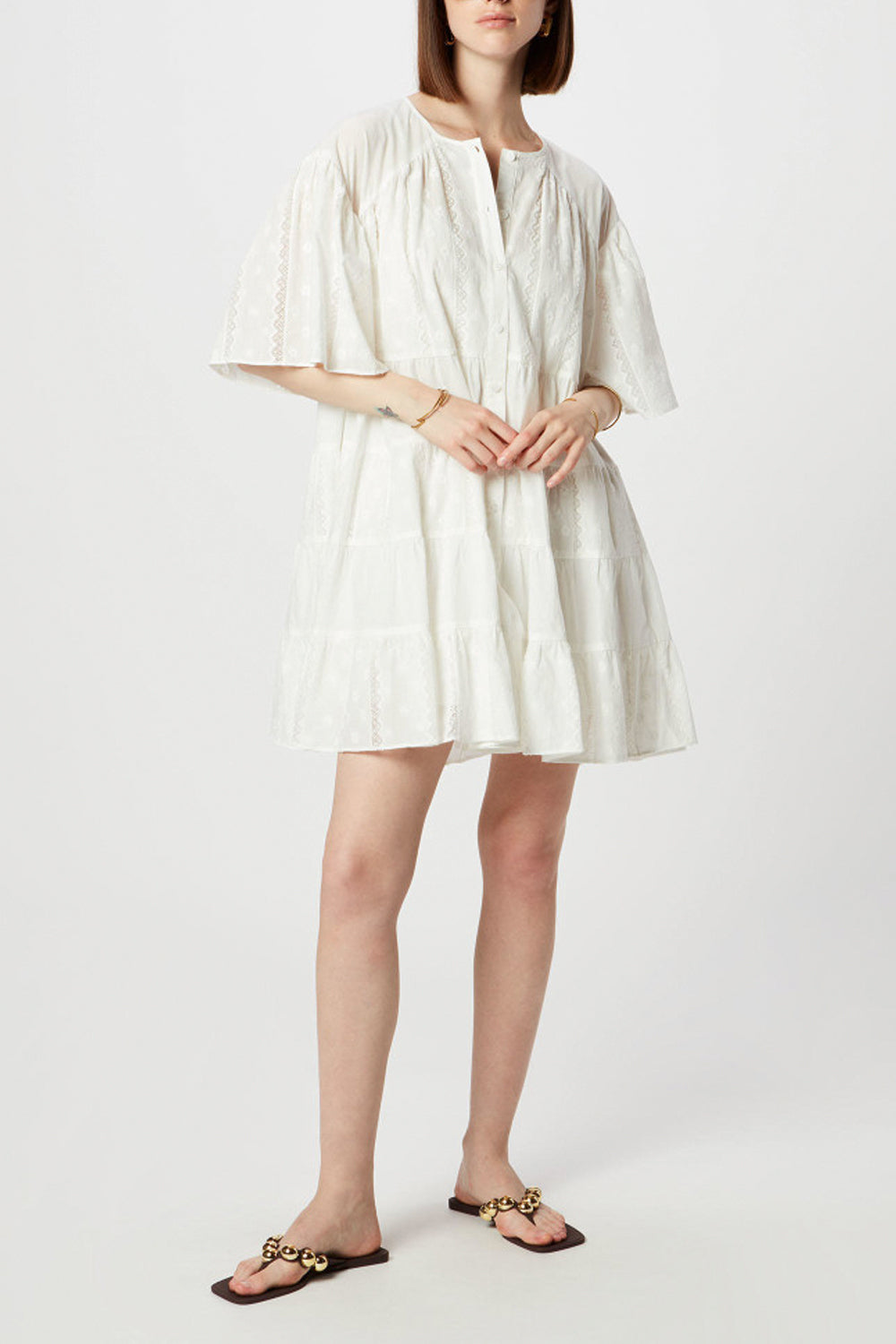 ISABELLE BLANCHE Abito in mussola e sangallo Uncategorized ISABELLE BLANCHE