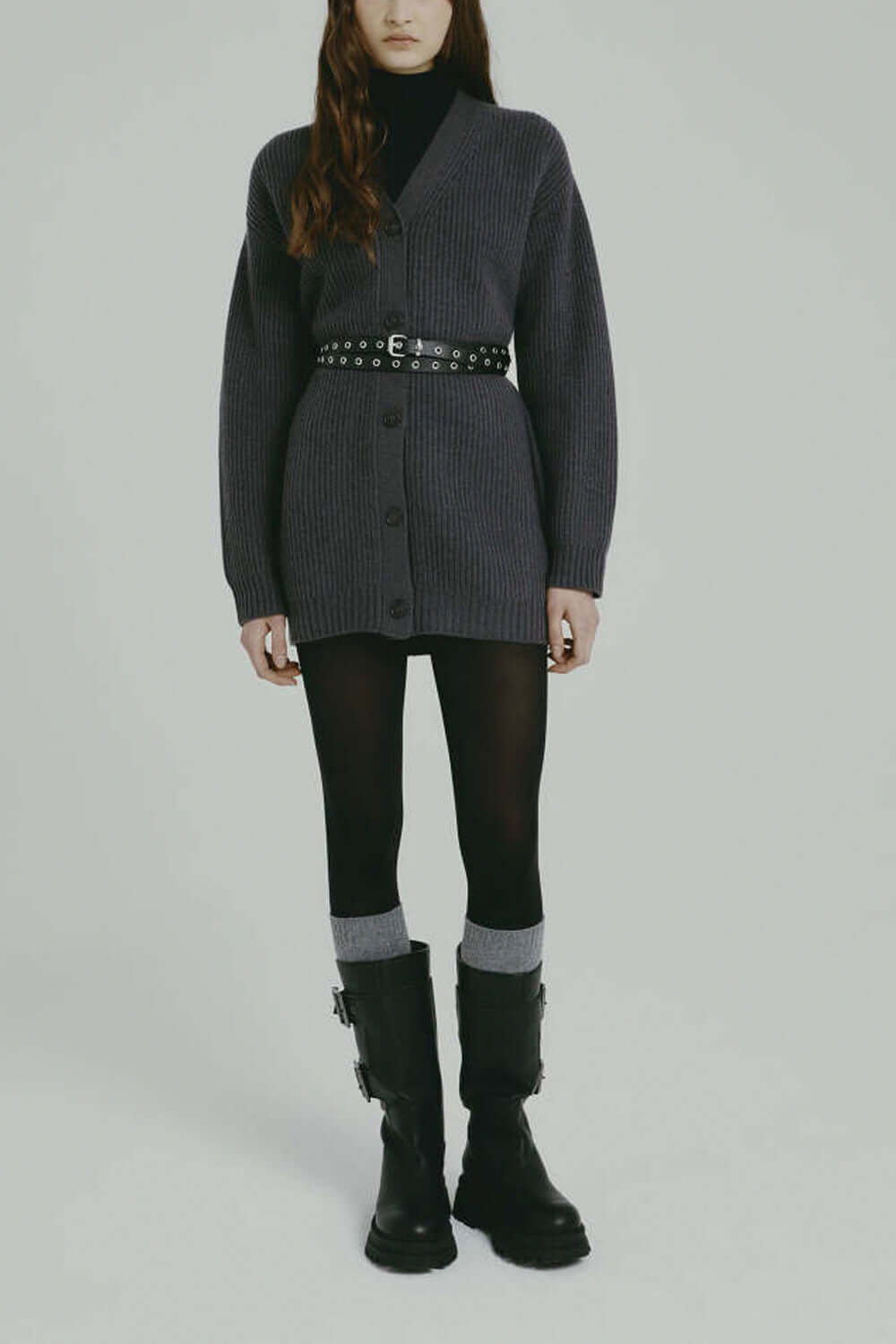 ISABELLE BLANCHE Cardigan in lana con cintura Uncategorized ISABELLE BLANCHE