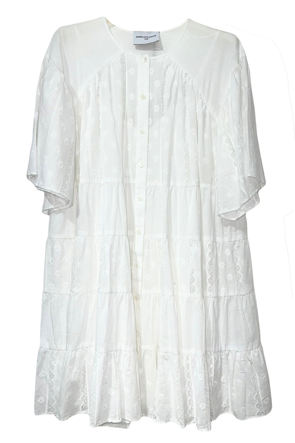 ISABELLE BLANCHE Abito in mussola e sangallo Uncategorized ISABELLE BLANCHE