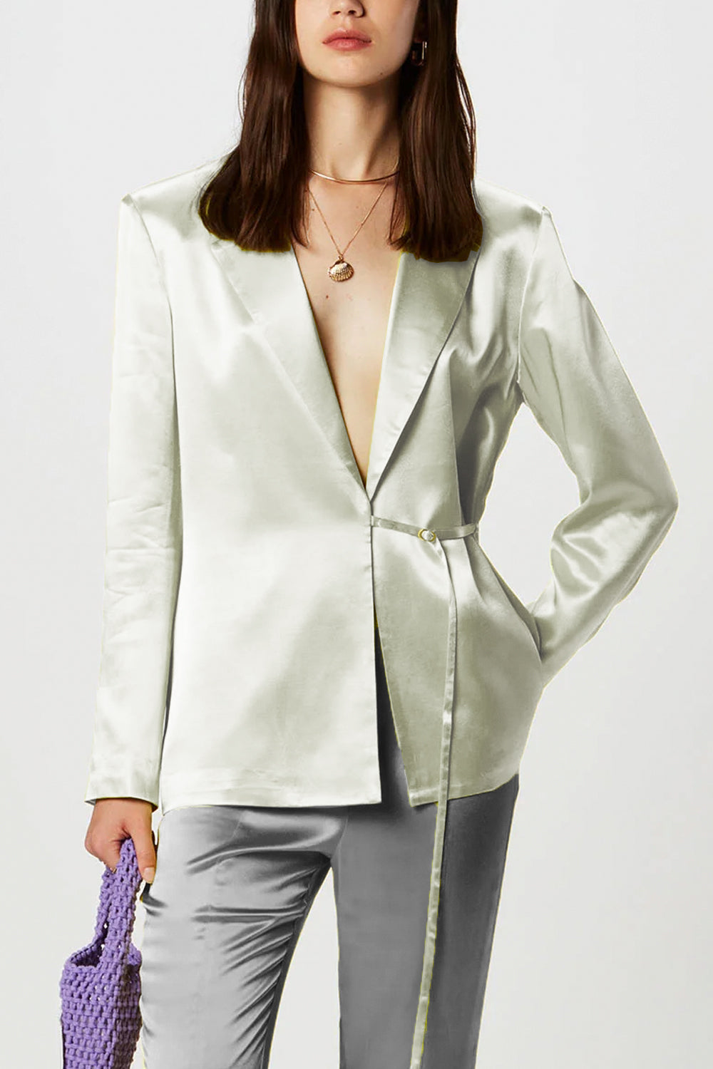 ISABELLE BLANCHE Giacca Slim-Fit in raso ISABELLE BLANCHE