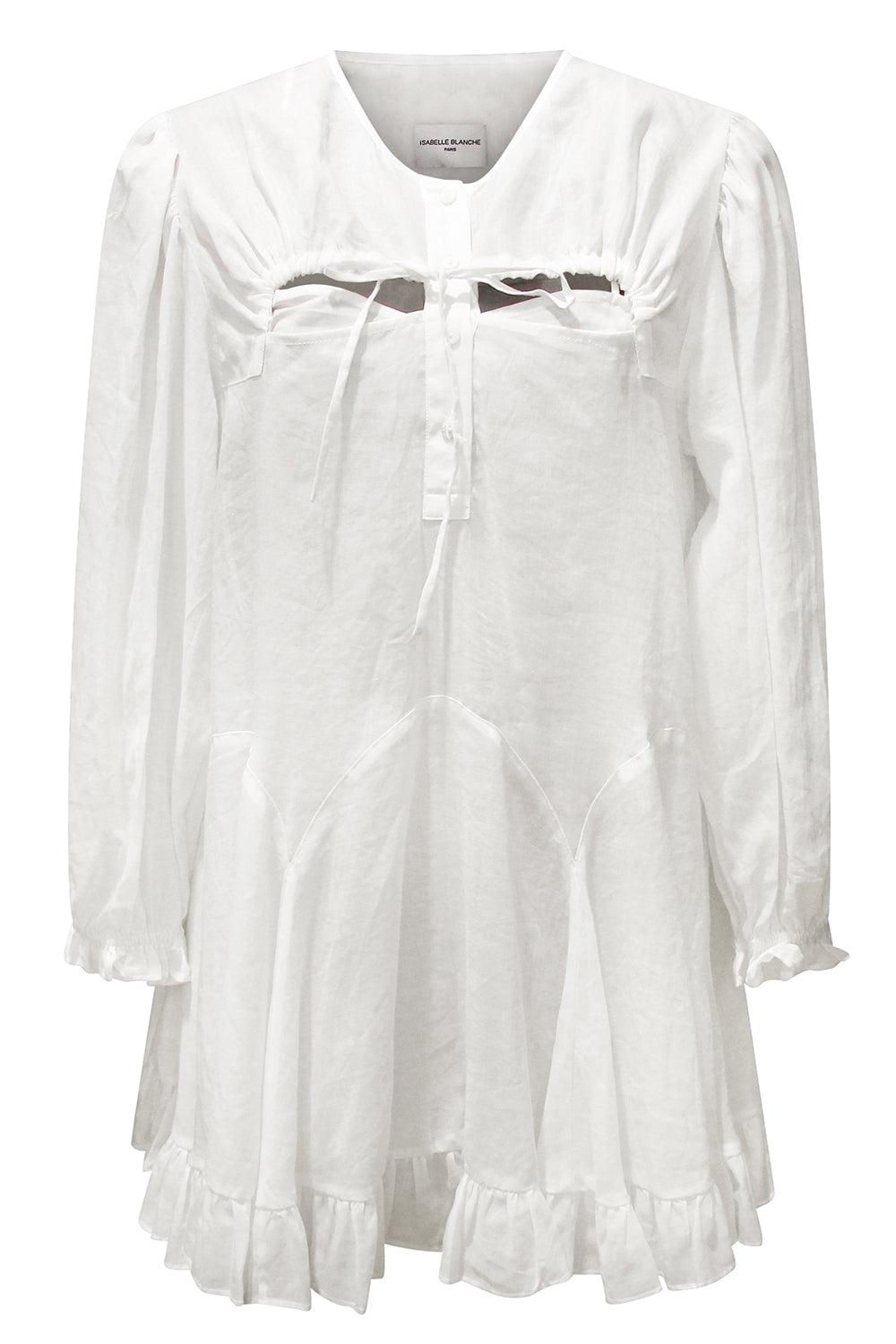 ISABELLE BLANCHE Abito in lino cut-out ISABELLE BLANCHE