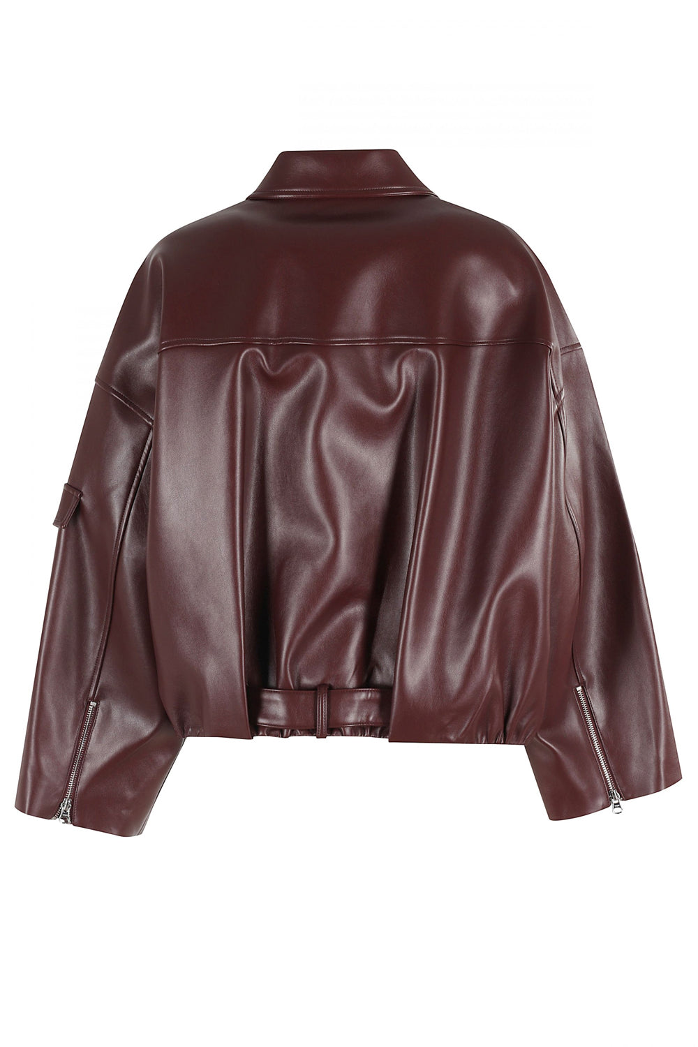 ISABELLE BLANCHE Biker in ecopelle con cintura