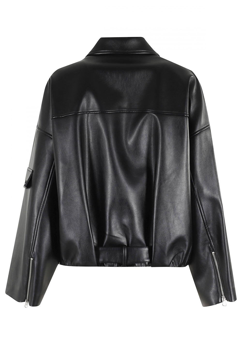 ISABELLE BLANCHE Biker in ecopelle con cintura