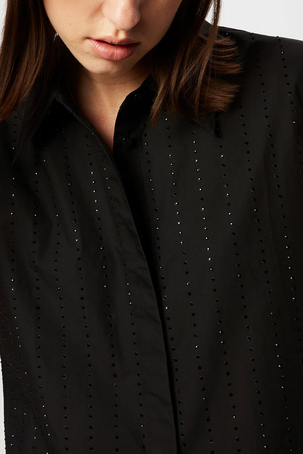 ISABELLE BLANCHE Camicia con applicazioni strass ISABELLE BLANCHE