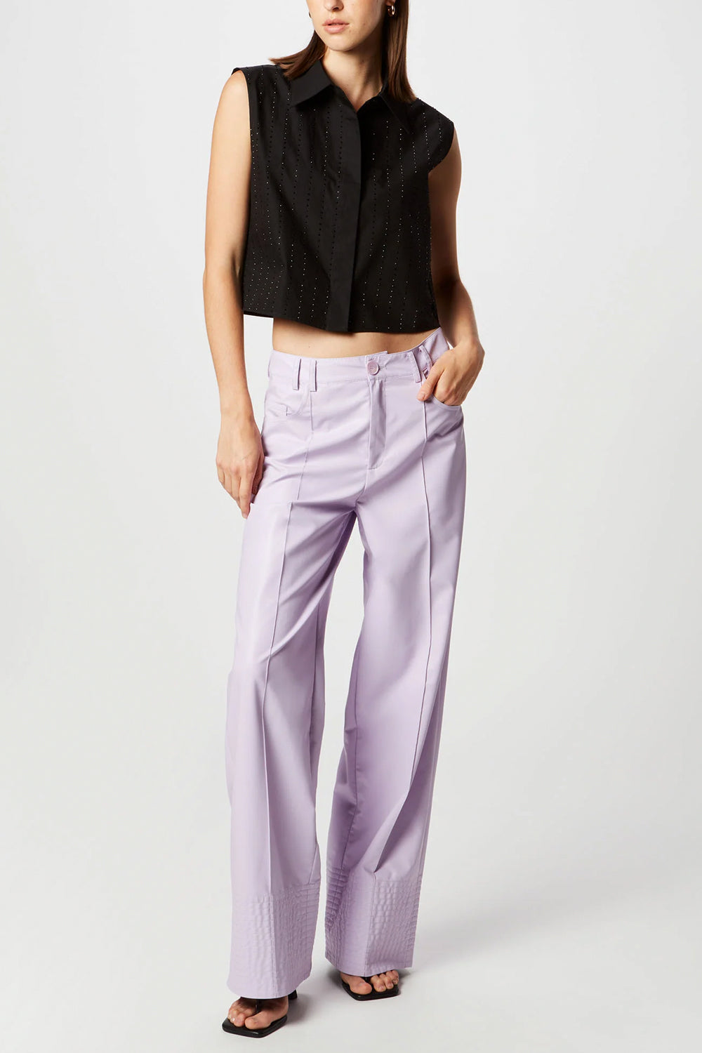 ISABELLE BLANCHE Camicia con applicazioni strass ISABELLE BLANCHE