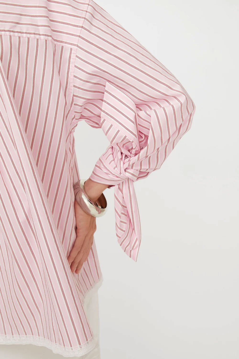 ISABELLE BLANCHE Camicia con bordi in pizzo