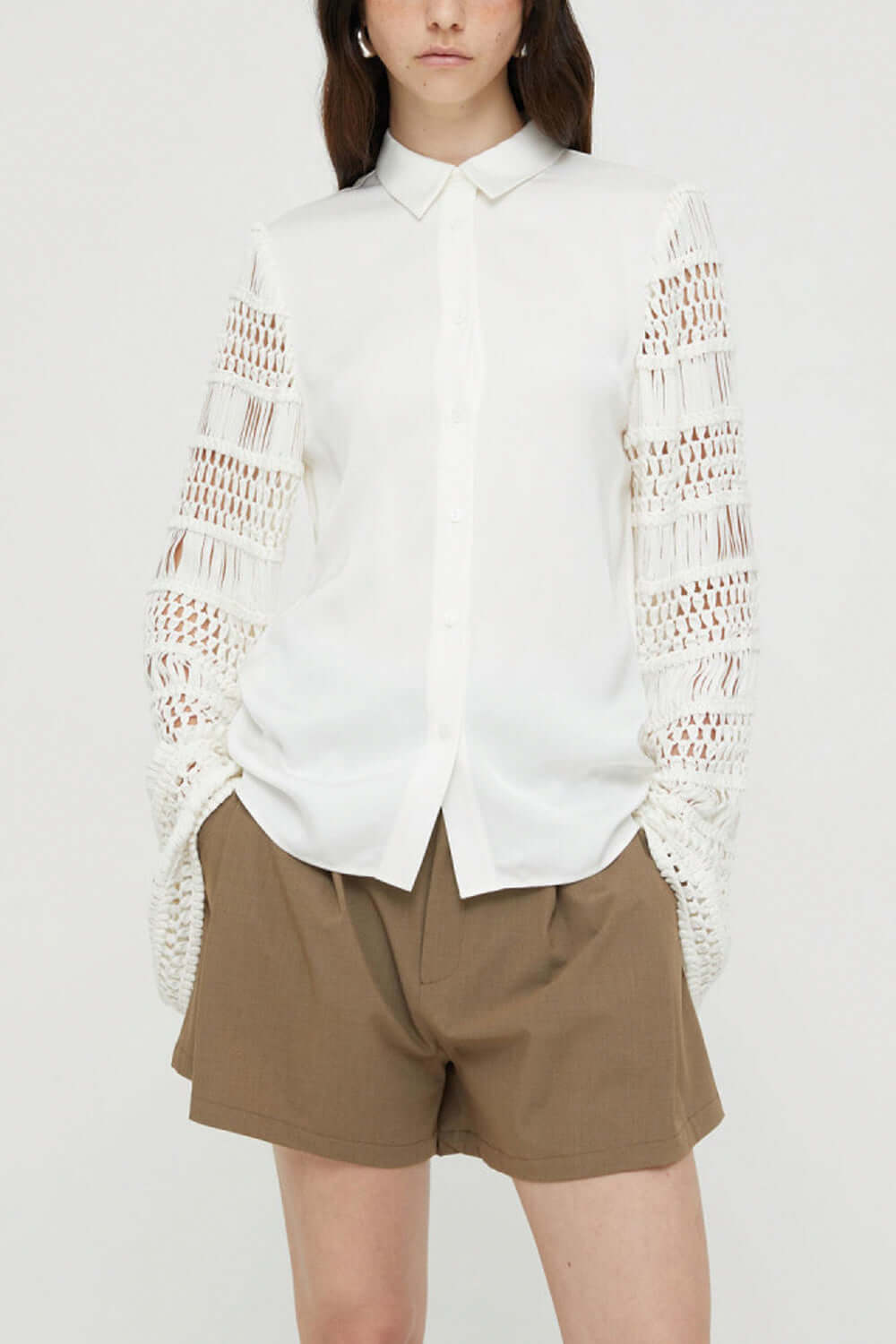 ISABELLE BLANCHE Camicia con maniche uncinetto Uncategorized ISABELLE BLANCHE
