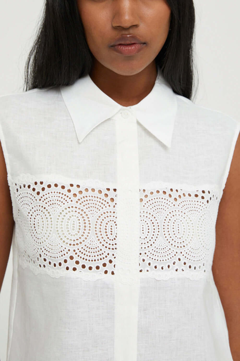ISABELLE BLANCHE Camicia con passamaneria uncinetto Uncategorized ISABELLE BLANCHE