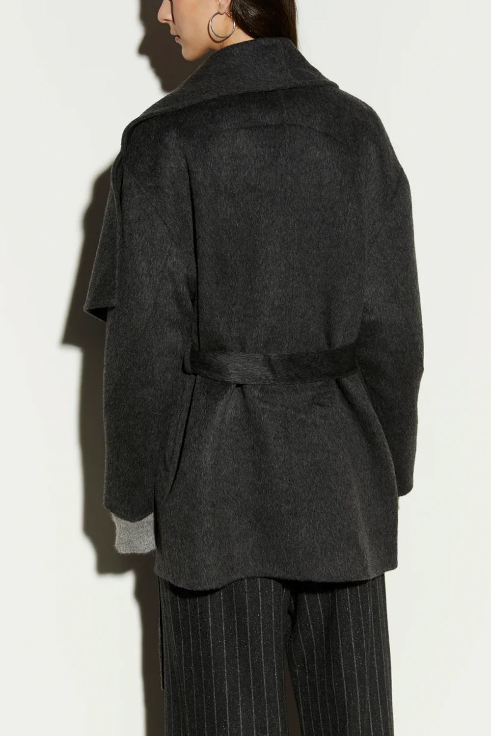 ISABELLE BLANCHE Cappotto in lana double e coulisse in vita
