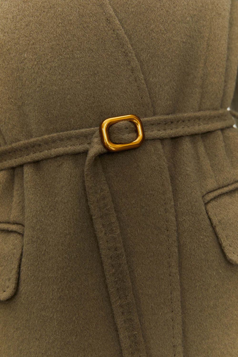 ISABELLE BLANCHE Cappotto lungo senza collo con cintura