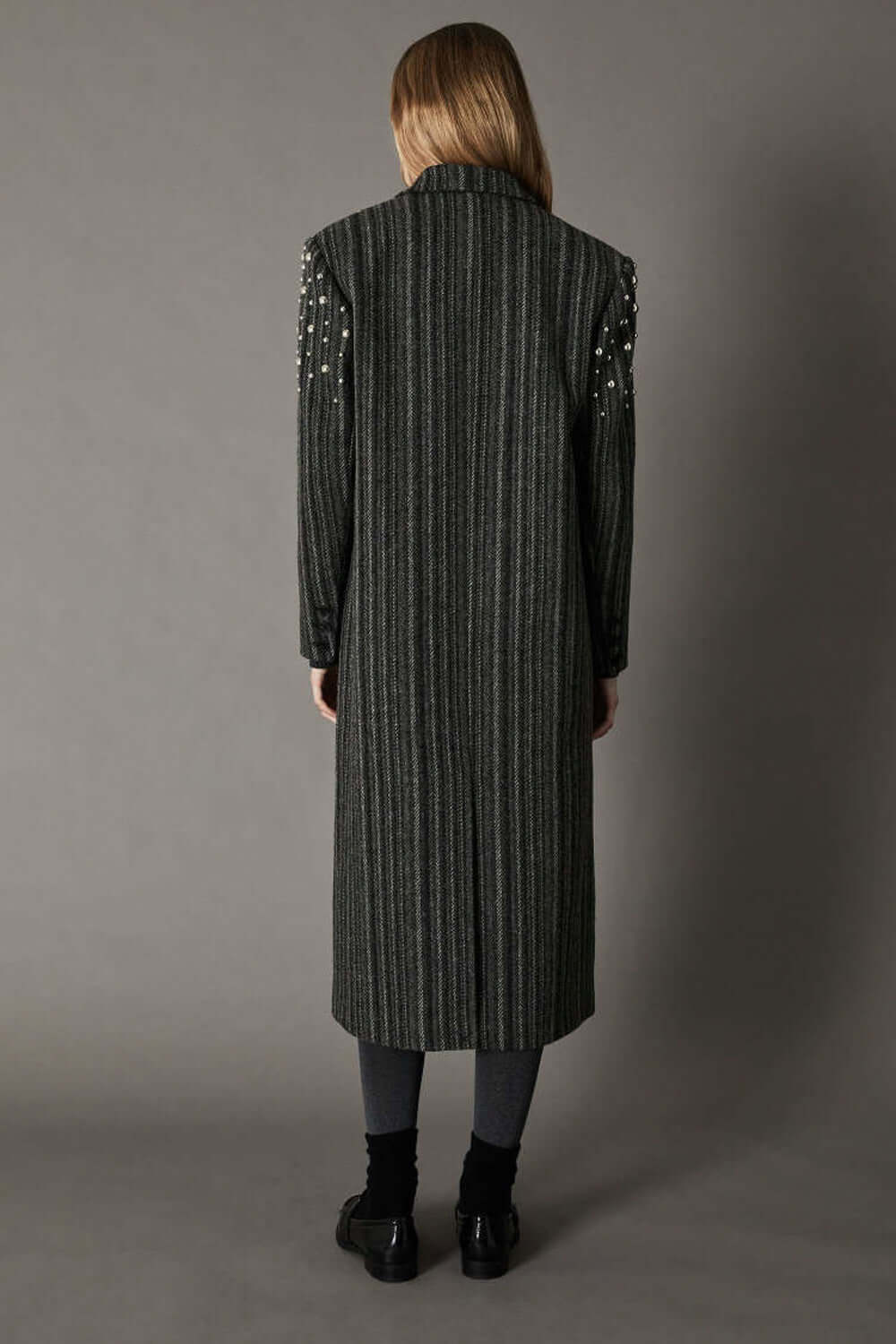 ISABELLE BLANCHE Cappotto misto lana con applicazioni Uncategorized ISABELLE BLANCHE