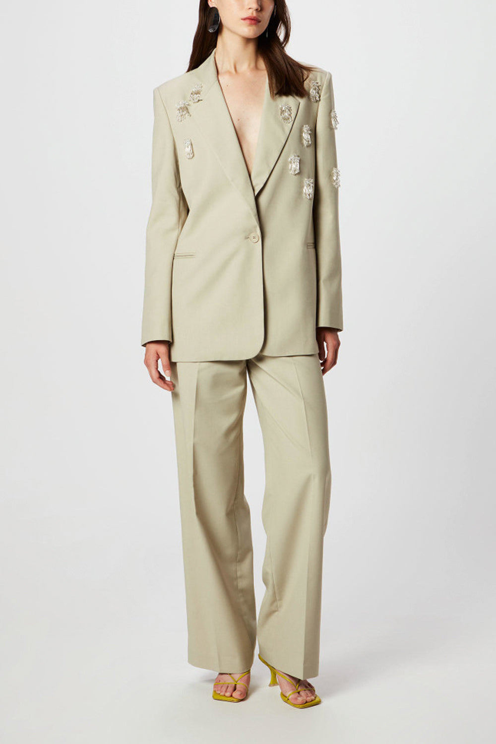 ISABELLE BLANCHE Giacca oversize con ricamo ISABELLE BLANCHE