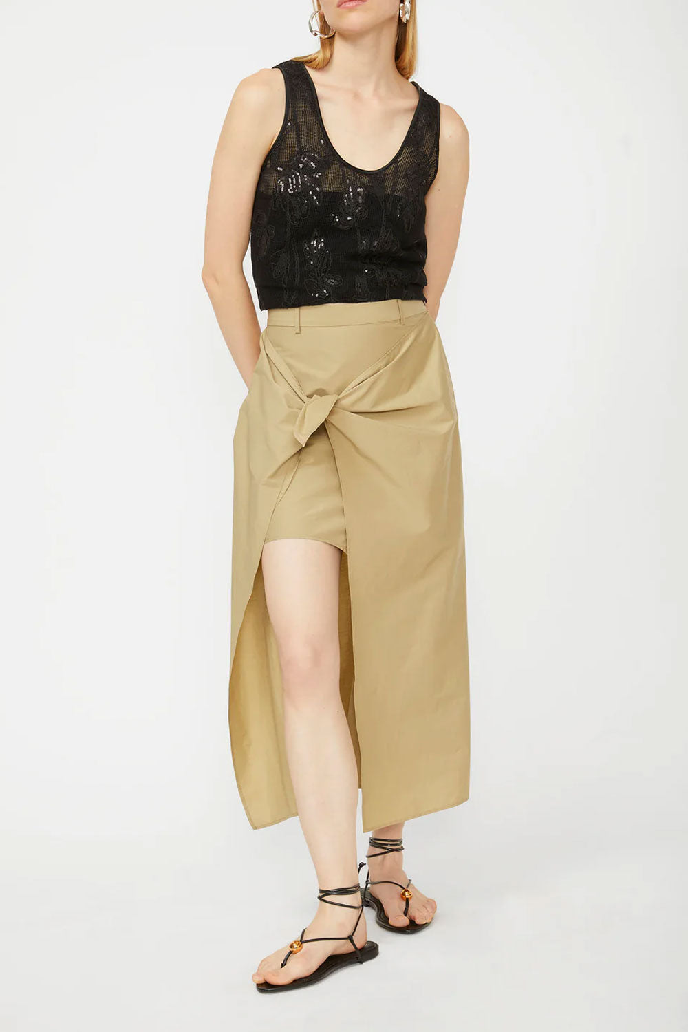 ISABELLE BLANCHE Gonna con nodo