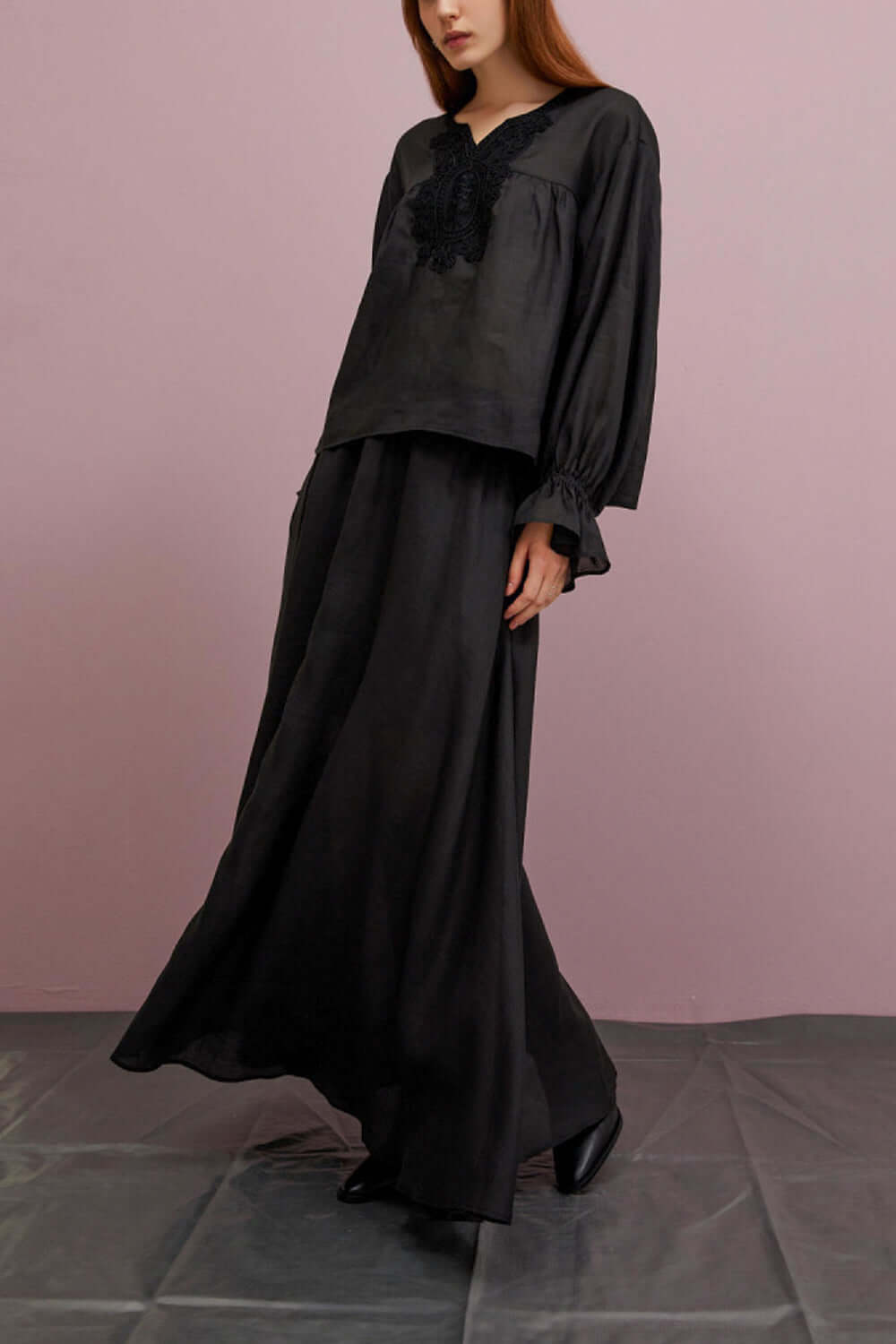 ISABELLE BLANCHE Gonna lunga in lino Uncategorized ISABELLE BLANCHE