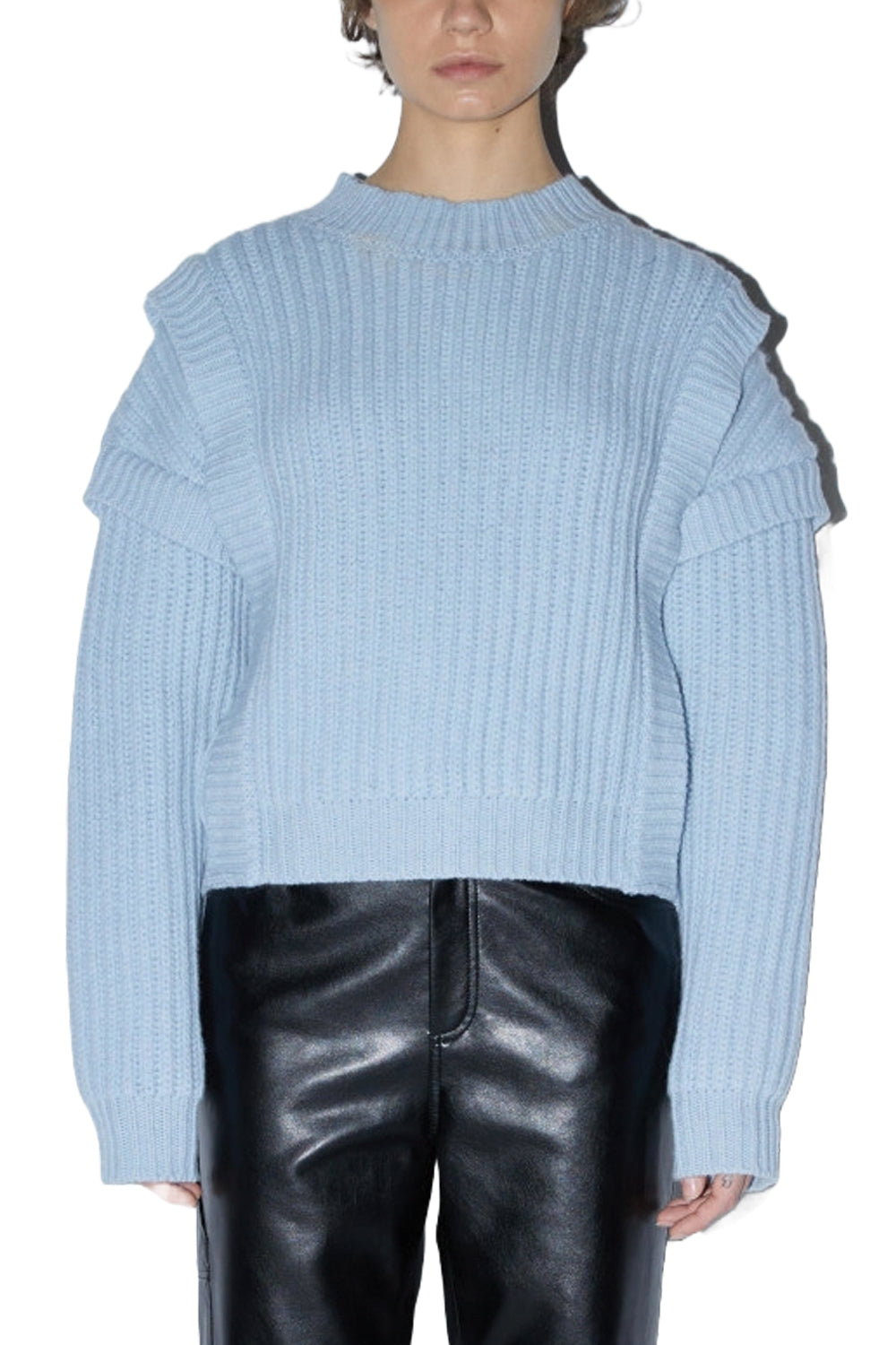 ISABELLE BLANCHE Maglia a coste con alette ISABELLE BLANCHE
