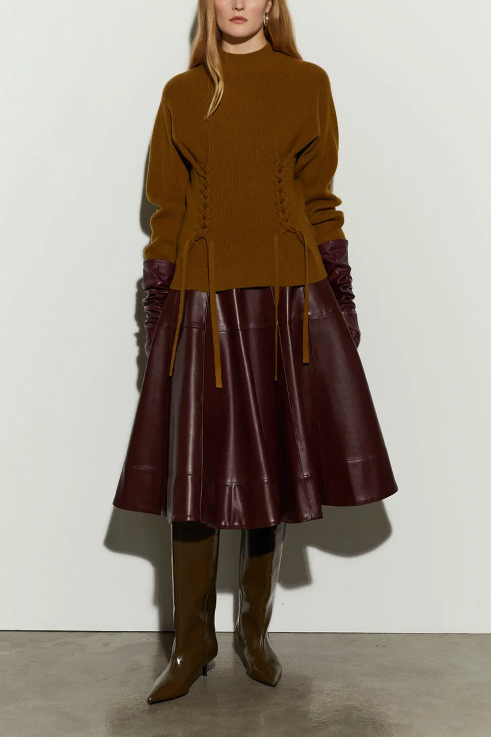 ISABELLE BLANCHE Maglia collo alto con motivo intreccio