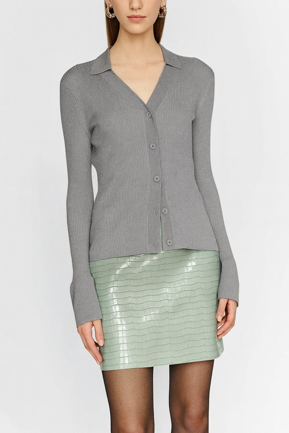 ISABELLE BLANCHE Maglia scollo a v con dettaglio polso