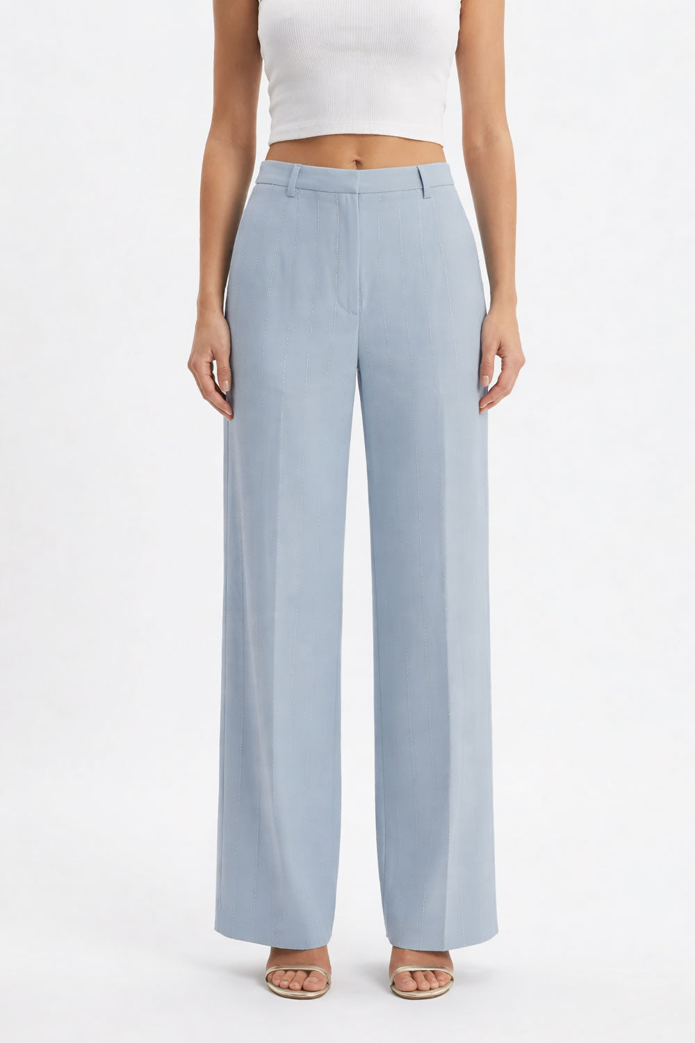 ISABELLE BLANCHE Pantalone taglio sartoriale in cotone