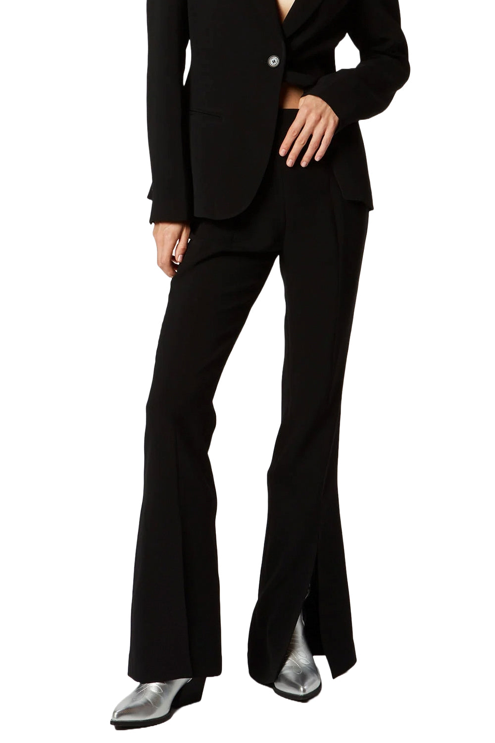 ISABELLE BLANCHE Pantalone a zampa con spacco ISABELLE BLANCHE