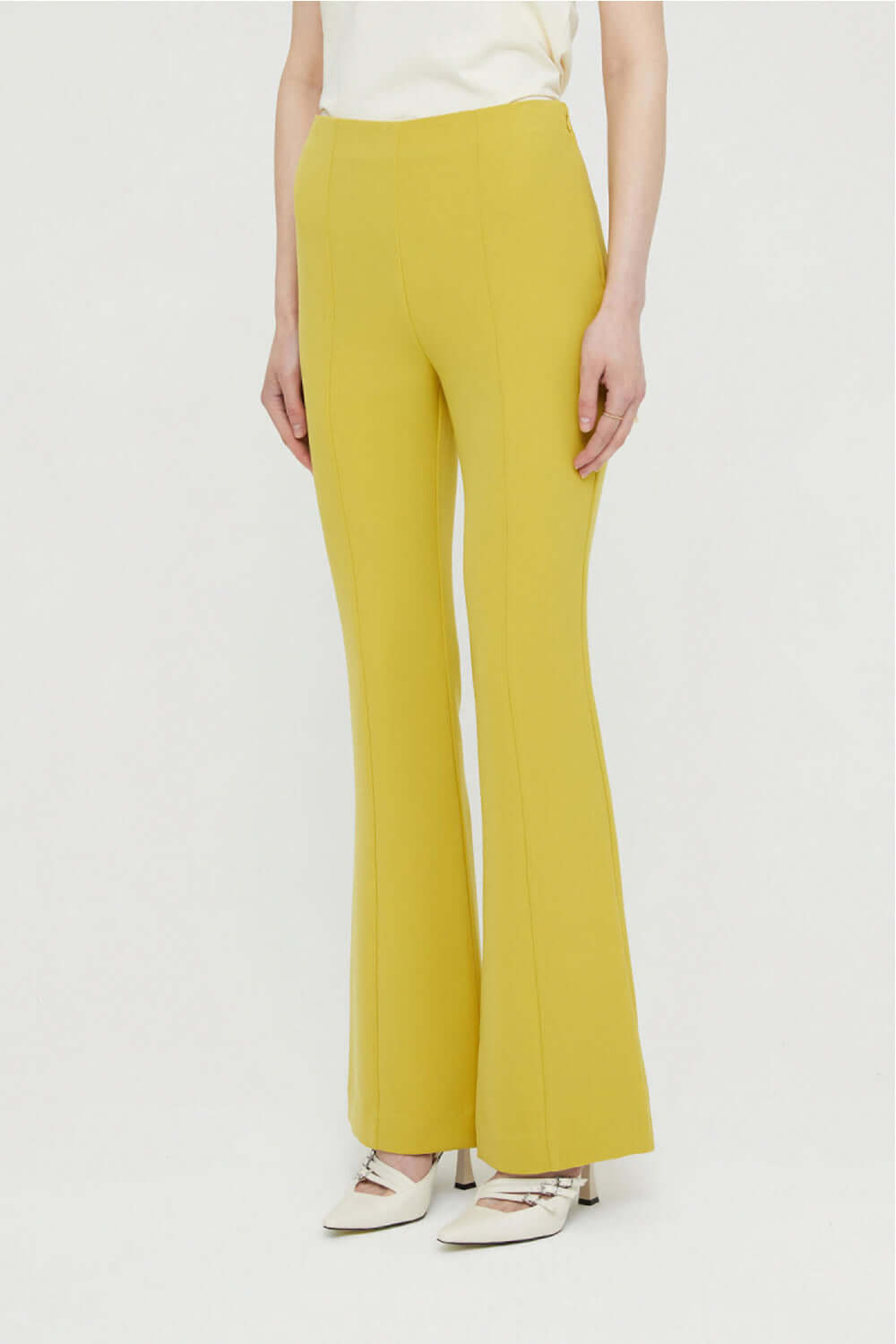 ISABELLE BLANCHE Pantalone a zampa in cady Uncategorized ISABELLE BLANCHE