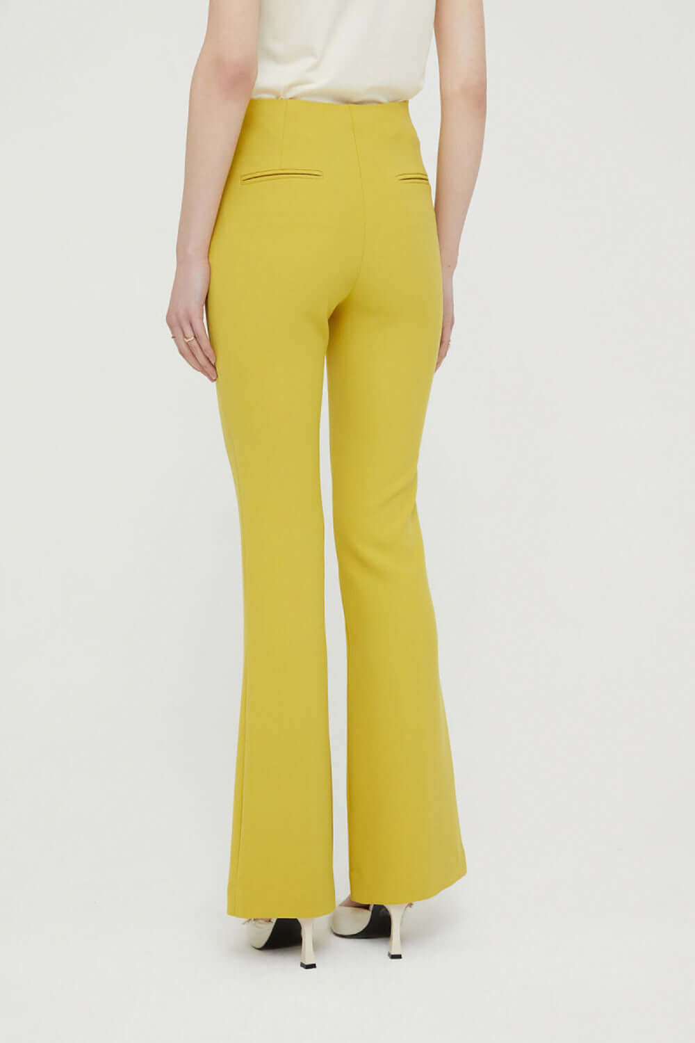 ISABELLE BLANCHE Pantalone a zampa in cady Uncategorized ISABELLE BLANCHE