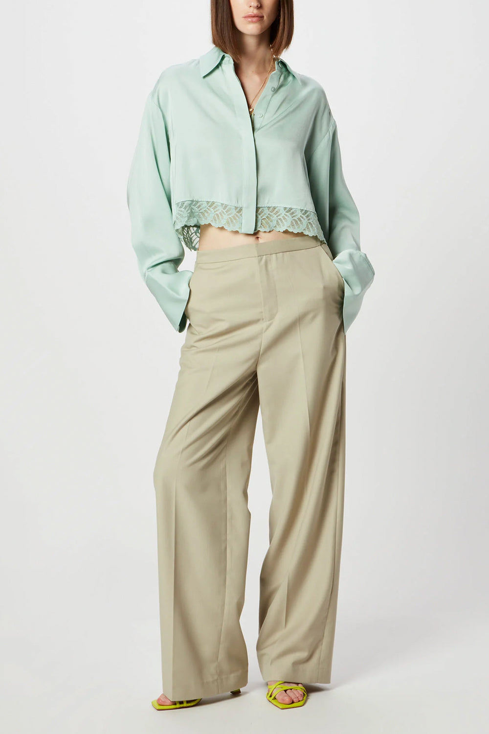 ISABELLE BLANCHE Pantalone sartoriale gamba dritta Uncategorized ISABELLE BLANCHE