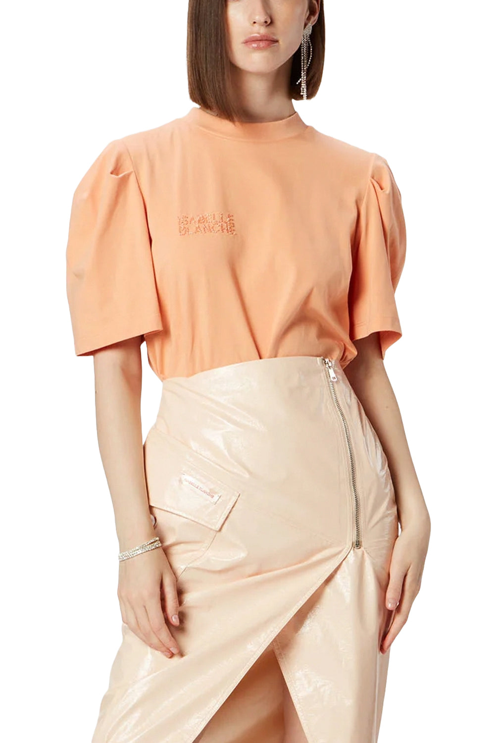 ISABELLE BLANCHE T-shirt con ricamo perline ISABELLE BLANCHE