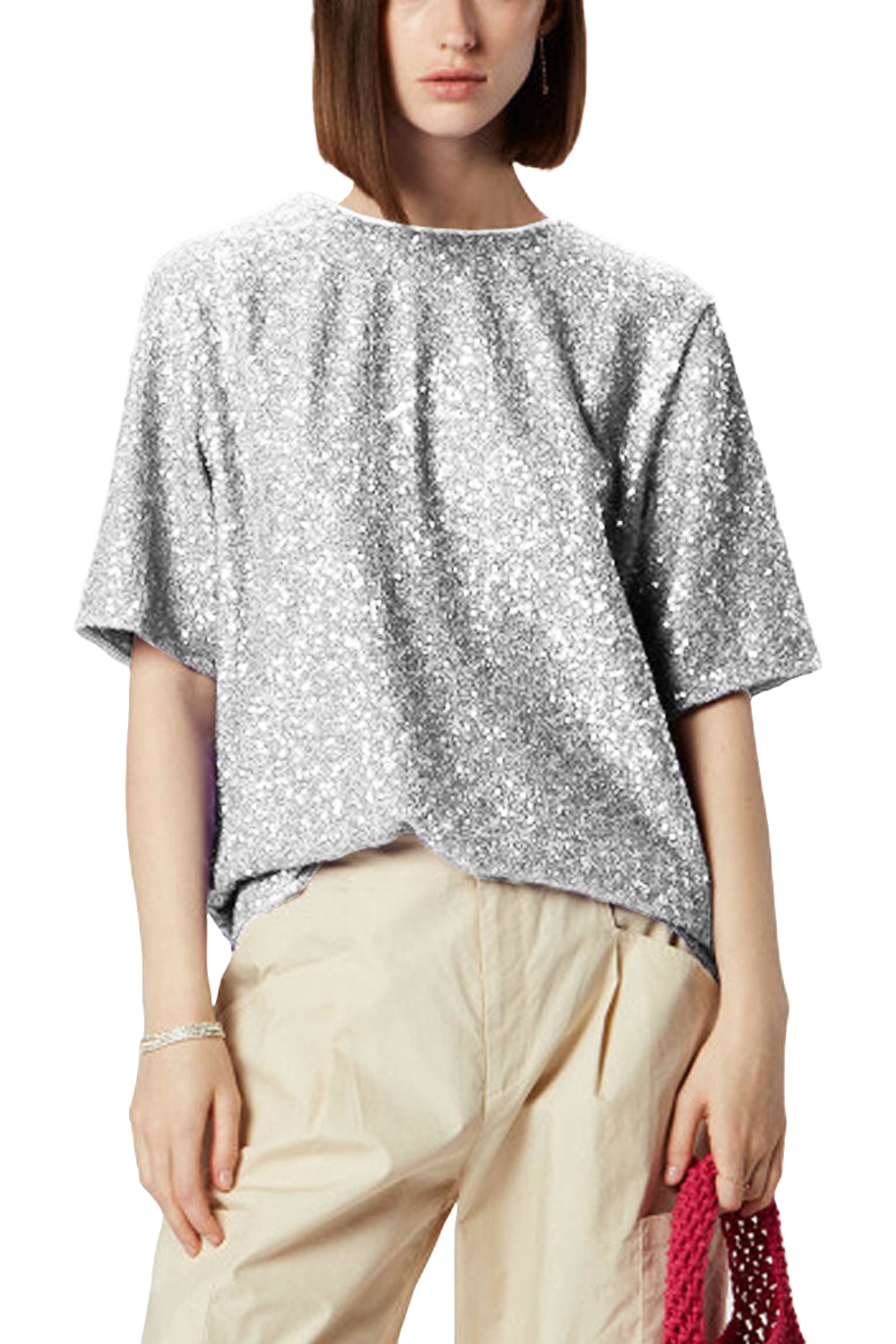 ISABELLE BLANCHE T-shirt in pailettes ISABELLE BLANCHE