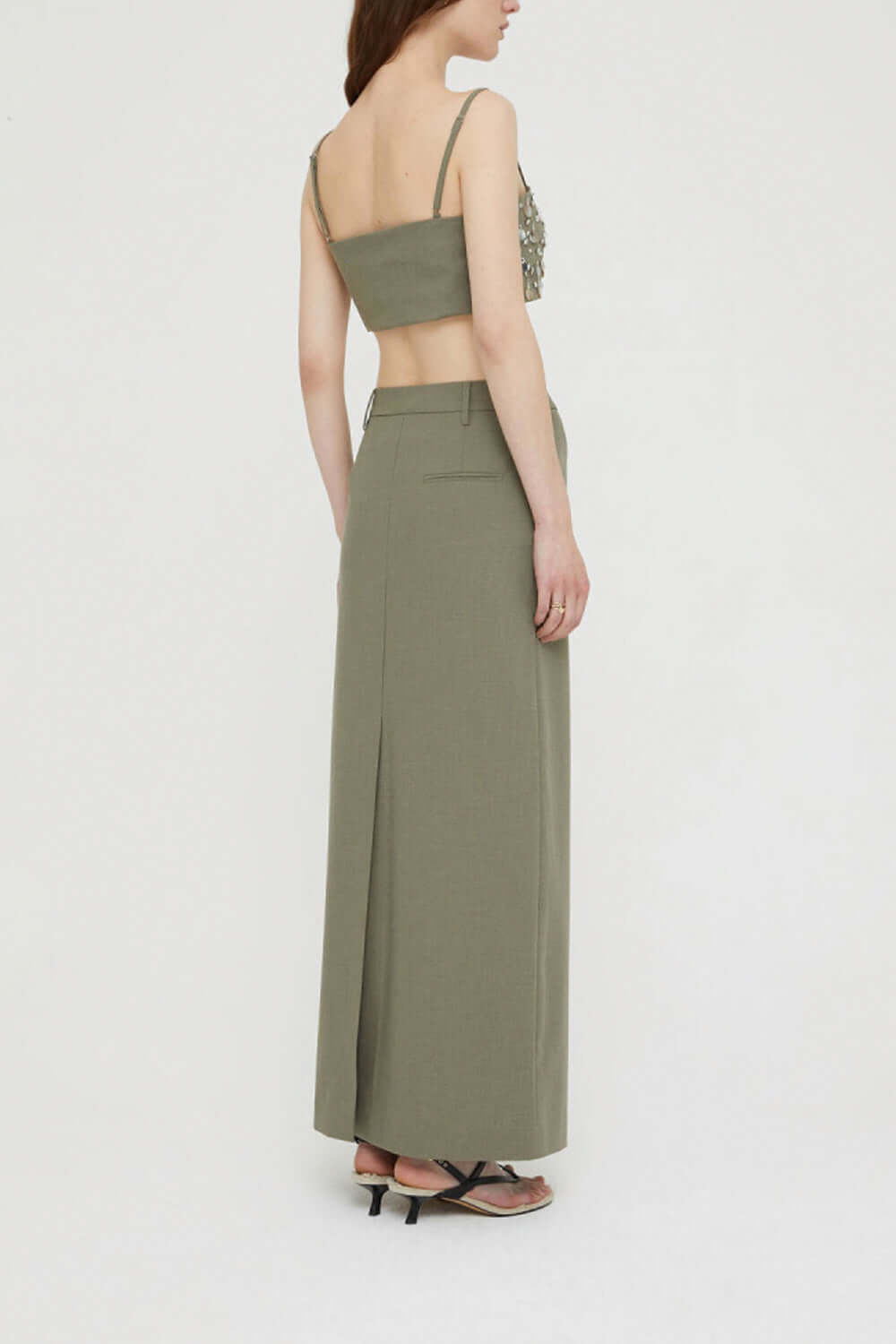 ISABELLE BLANCHE Top con ricami madreperla