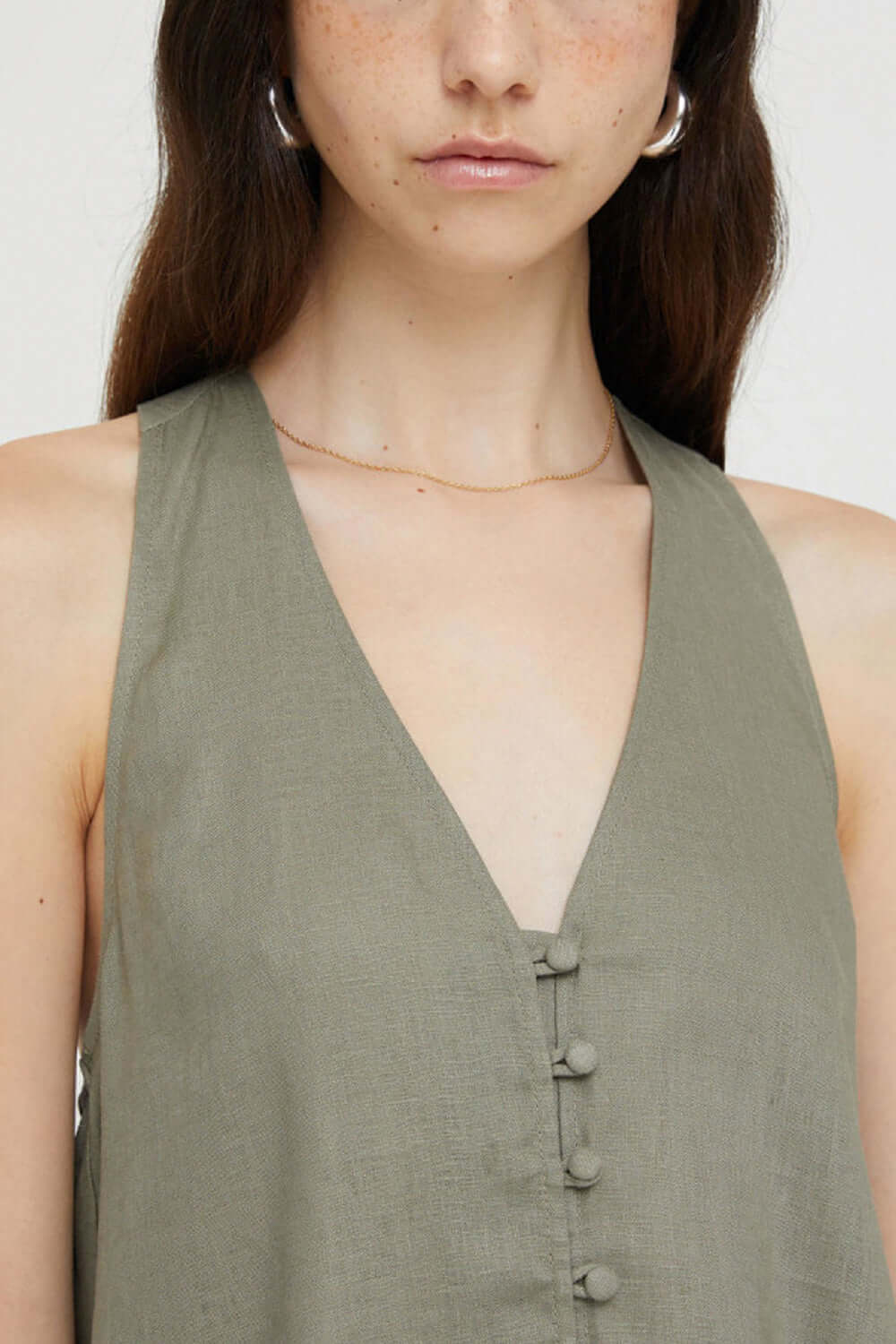 ISABELLE BLANCHE Top in lino scollo a v Uncategorized ISABELLE BLANCHE