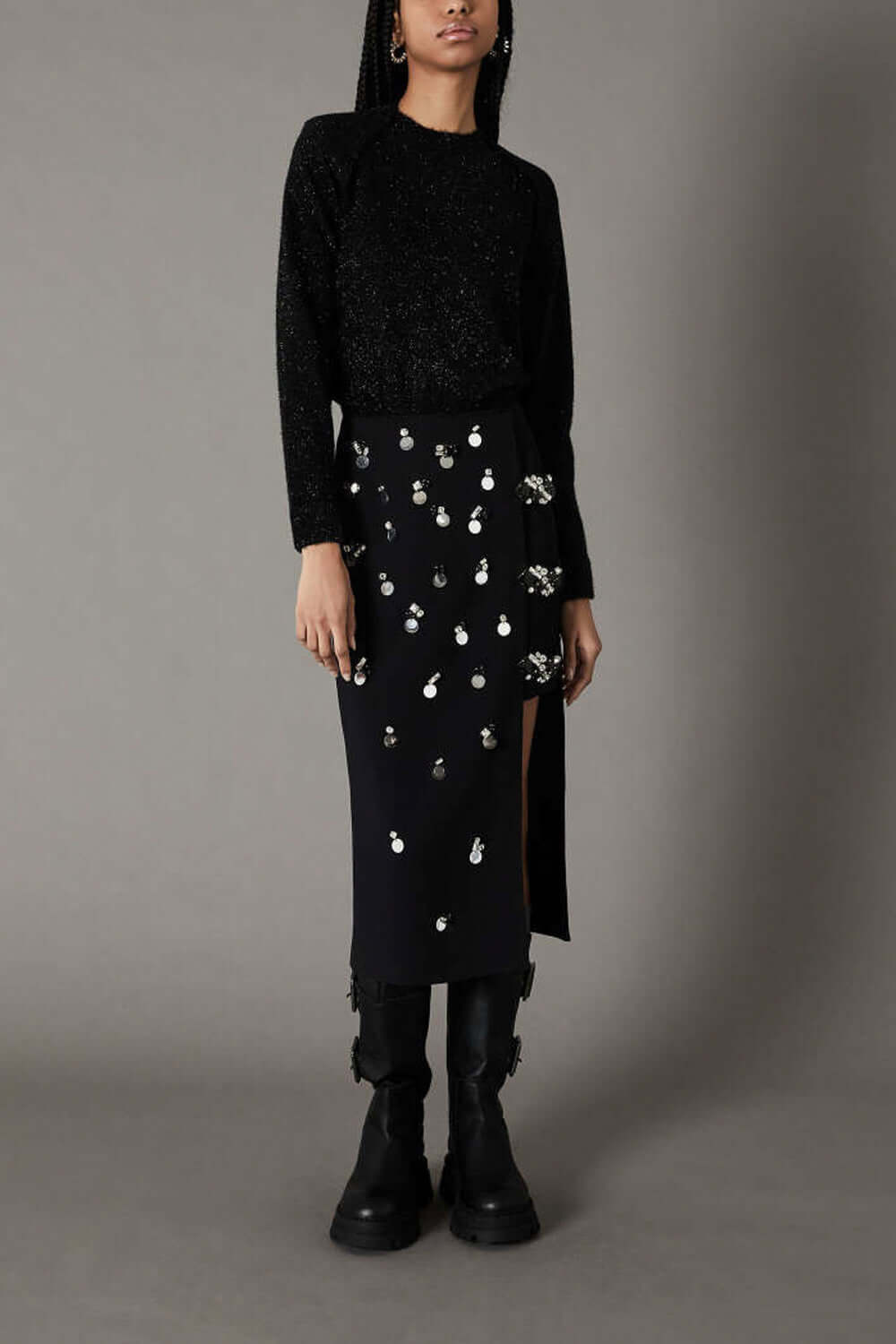 ISABELLE BLANCHE Twin-set canotta e coprispalle in lurex Uncategorized ISABELLE BLANCHE