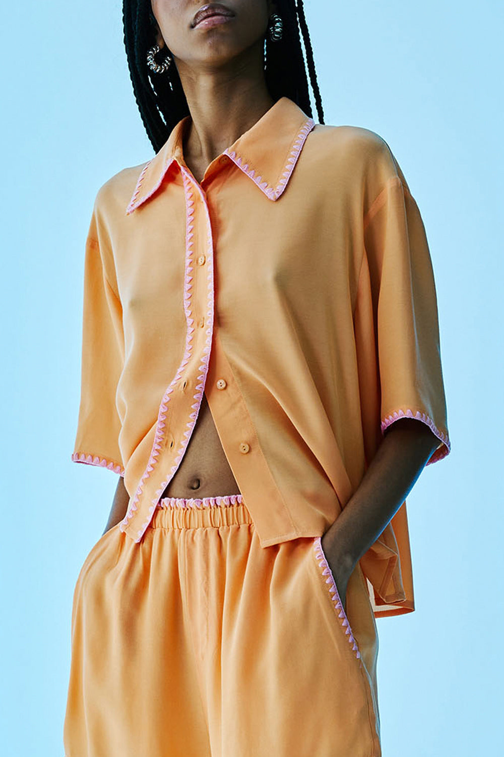 ISABELLE BLANCHE Camicia con impunture Uncategorized ISABELLE BLANCHE
