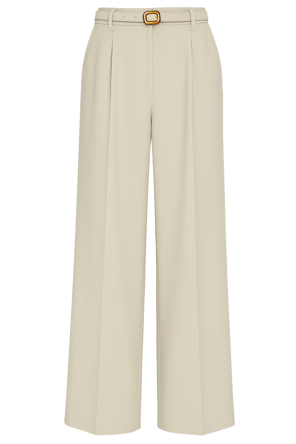ISABELLE BLANCHE Pantalone ampio con pieghe e cinturino in vita