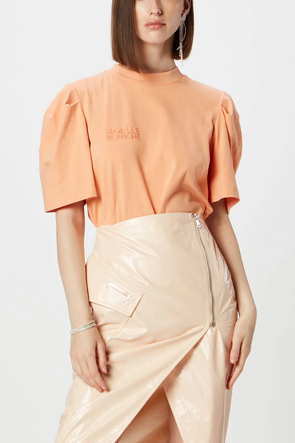 ISABELLE BLANCHE T-shirt con ricamo perline Uncategorized ISABELLE BLANCHE