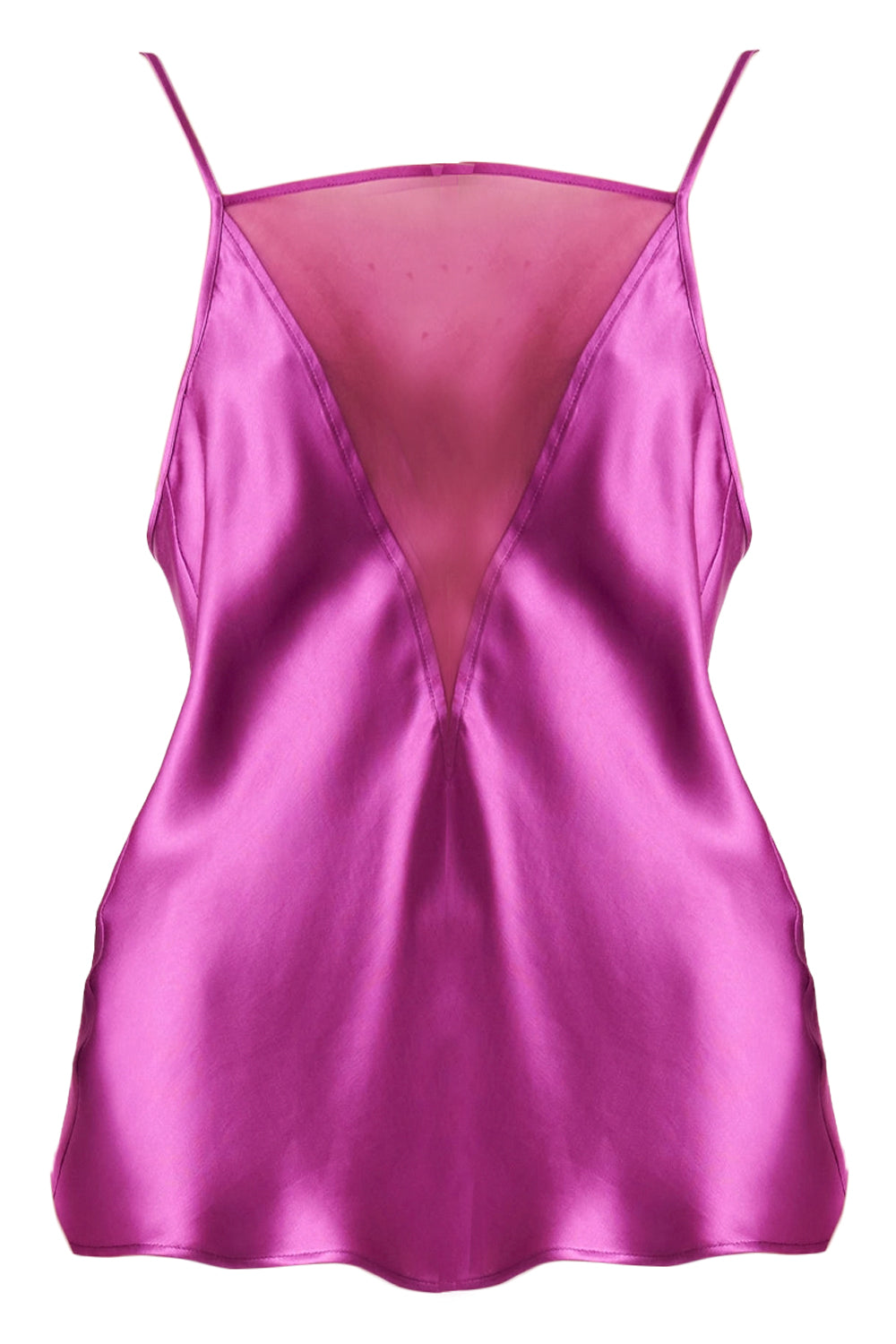 JUCCA Top in raso con inserto in organza JUCCA