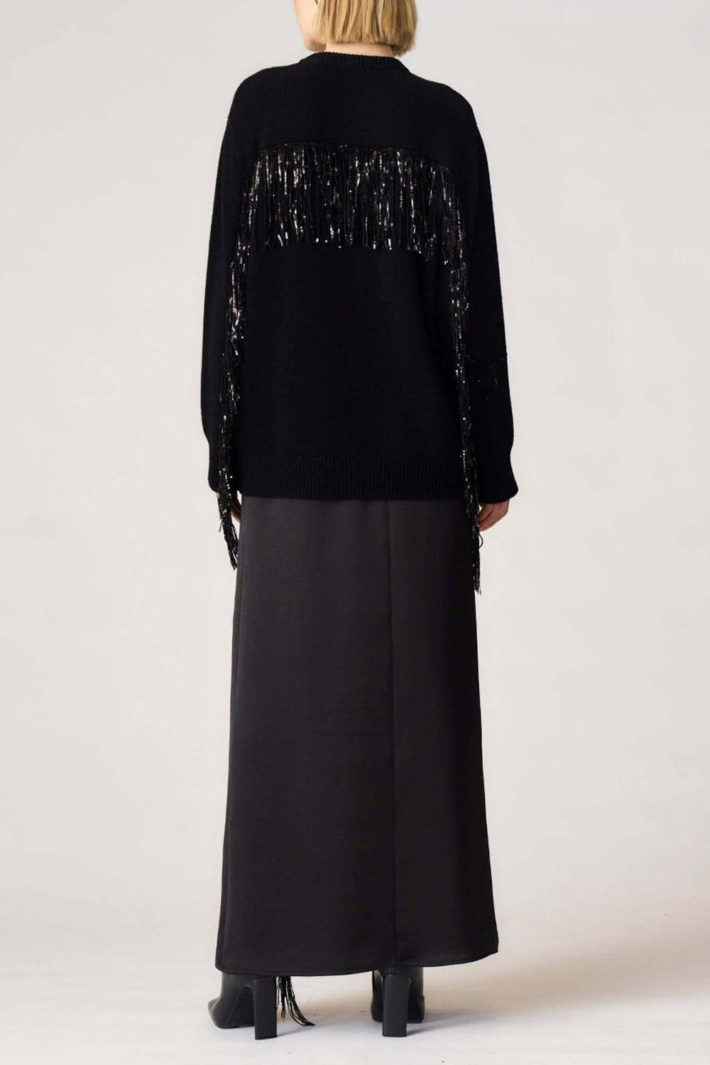 JUCCA Maglia over con frange sulle spalle