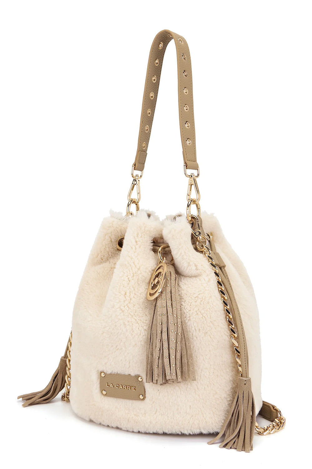 LA CARRIE Borsa teddy in ecopeliccia